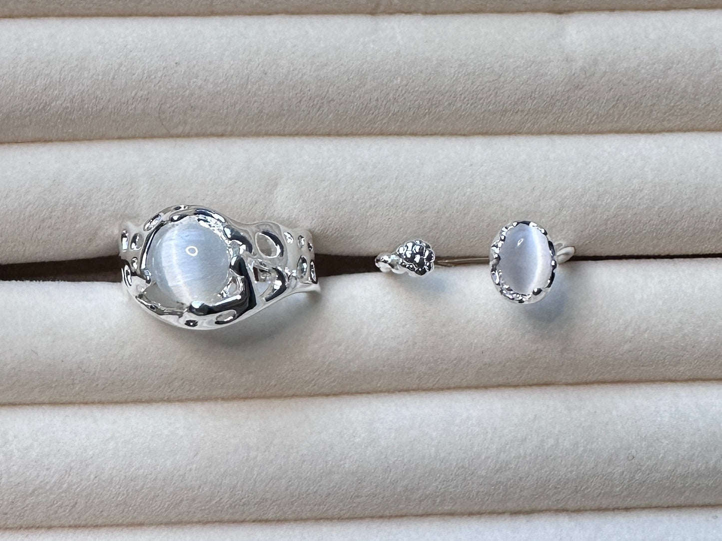 Zirconia Open Ring Set of 2