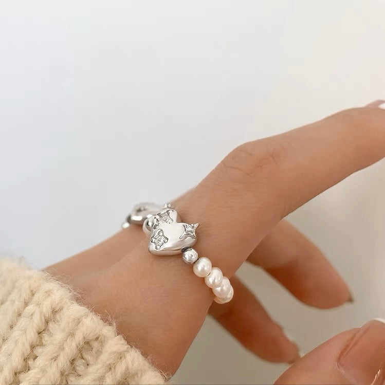 Baroque Pearl Heart Ring