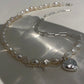 Baroque Pearl Necklace With Silver Heart