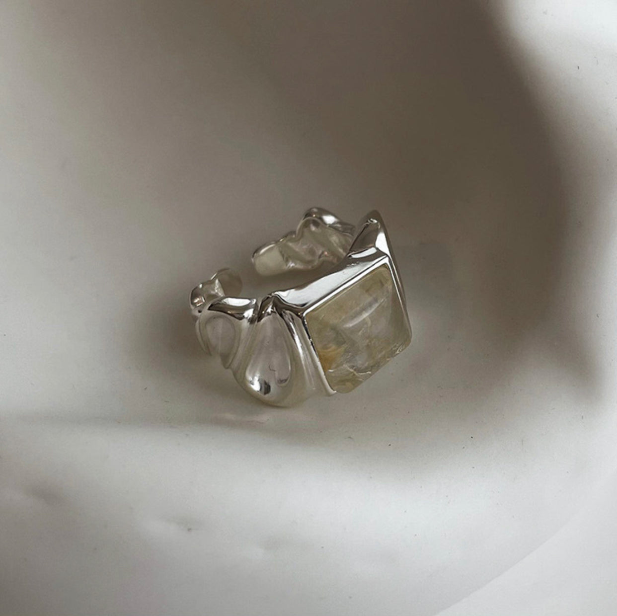 Sugar Cube Open Ring